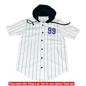 Tune Squad Jersey Shirt Mens Small White Black Pinstripe Space Jam 99 Basketball